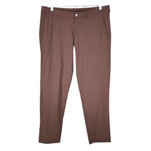 Lululemon Commission Pant Slim Warpstreme Brown Earth Men's 38 x 30 EUC